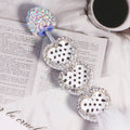 Heavy Duty Double-Layer Heart Alloy Bead with Rhinestones