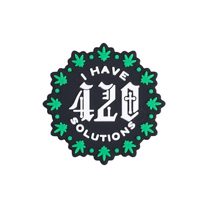 Green leaf silicone focal bead