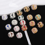 Kimhatter Nepal Heavy-Duty Alloy Pumpkin Bead with Rhinestones & Diamond Ball