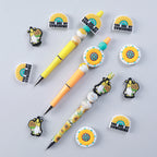 DIY Sunflower dwarf silicone focal bead