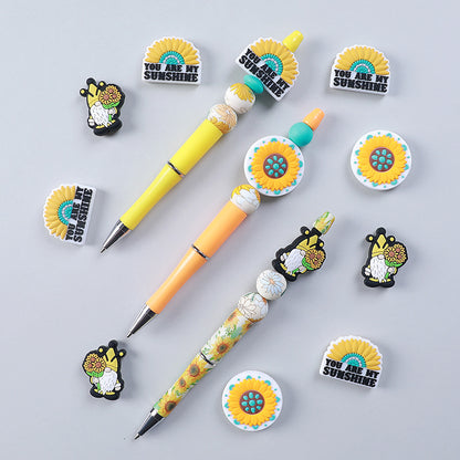 DIY Sunflower dwarf silicone focal bead