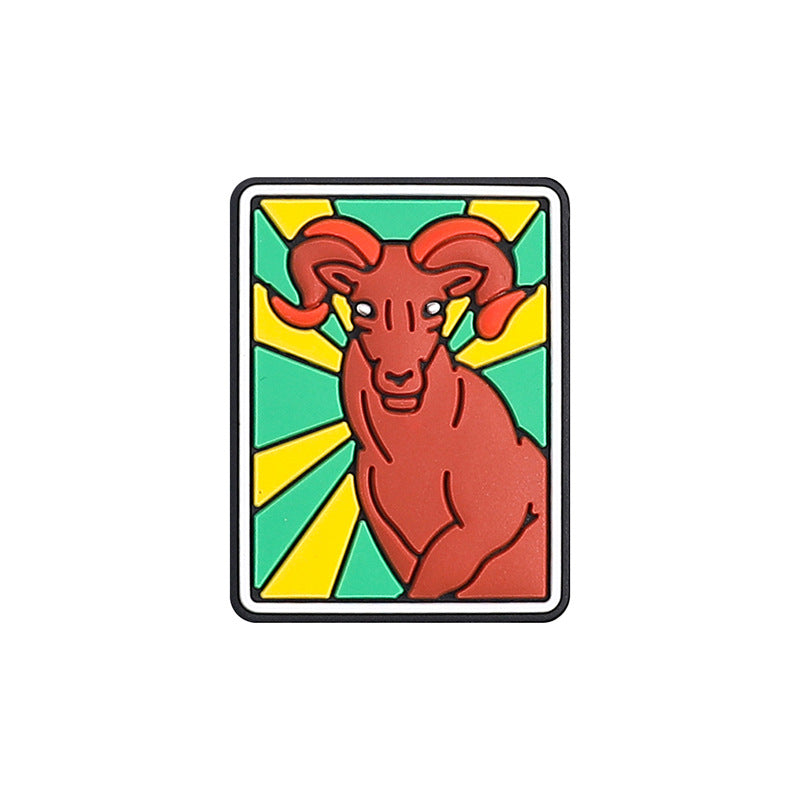 Tarot card themed silicone focal bead