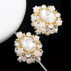 Vintage Floral Ball Zircon Magic Mirror Polymer Clay Bea