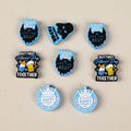 Father's day themed silicone focal beads