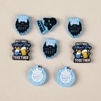 Father's day themed silicone focal beads