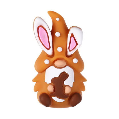 Easter 3D silicone beads, cartoon rabbit, three-dimensional gnome silicone bead accessories