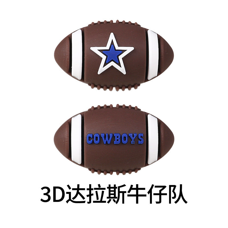 NFL Football 3D Silicone DIY Beads