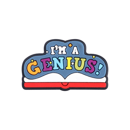 English letter inspirational silicone focal beads