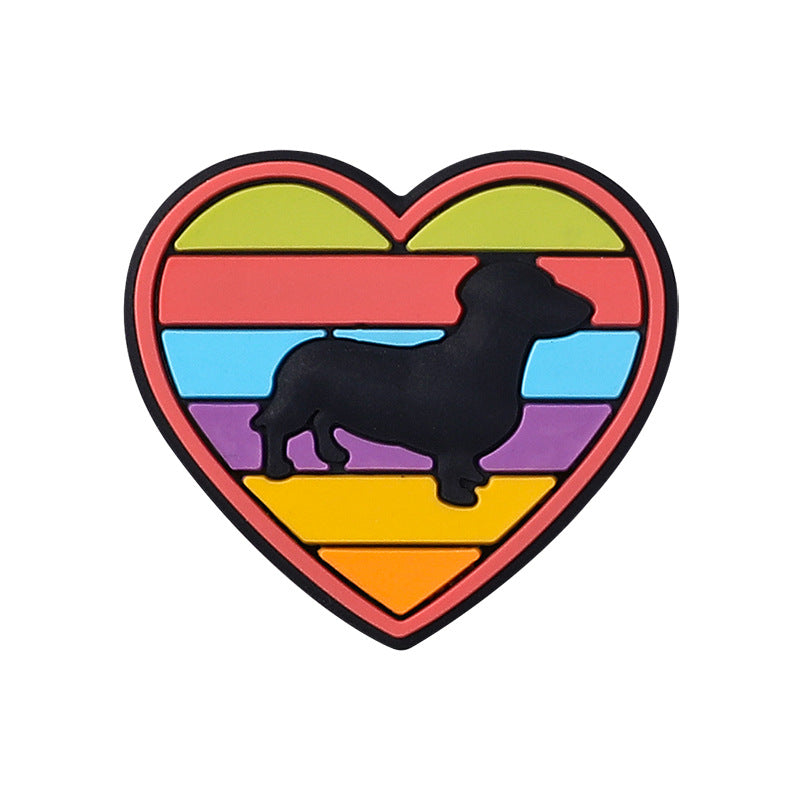 Dog shaped silicone focal bead