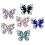 Single-Sided Alloy Rhinestone Butterfly Charm