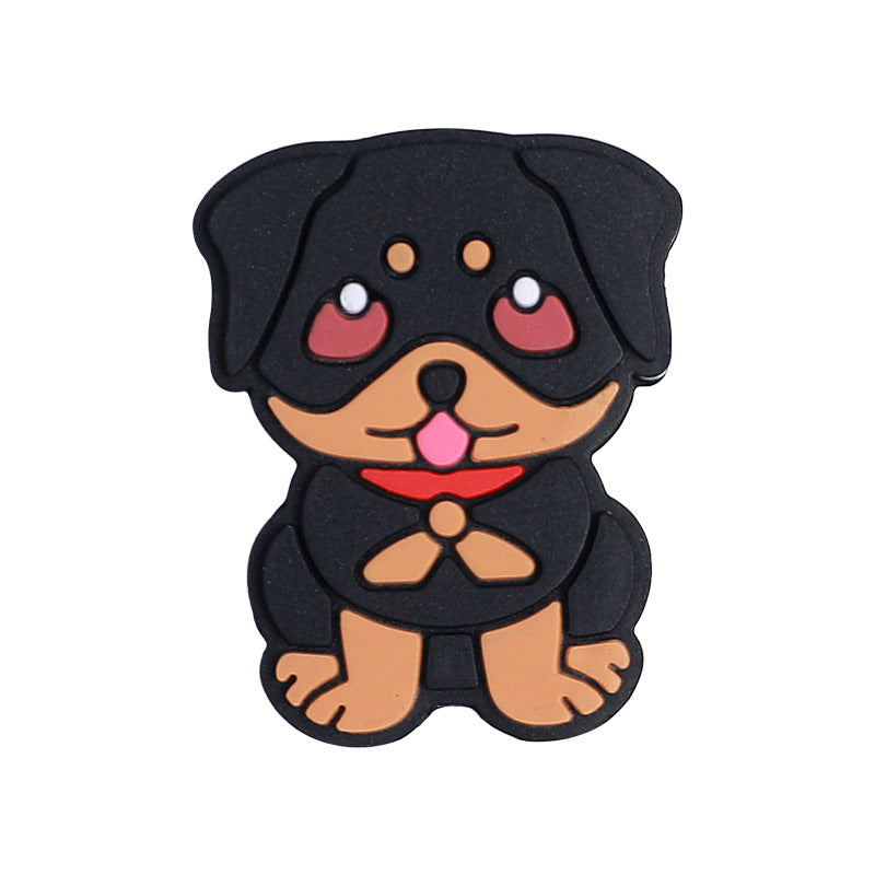 Dog shaped silicone focal bead