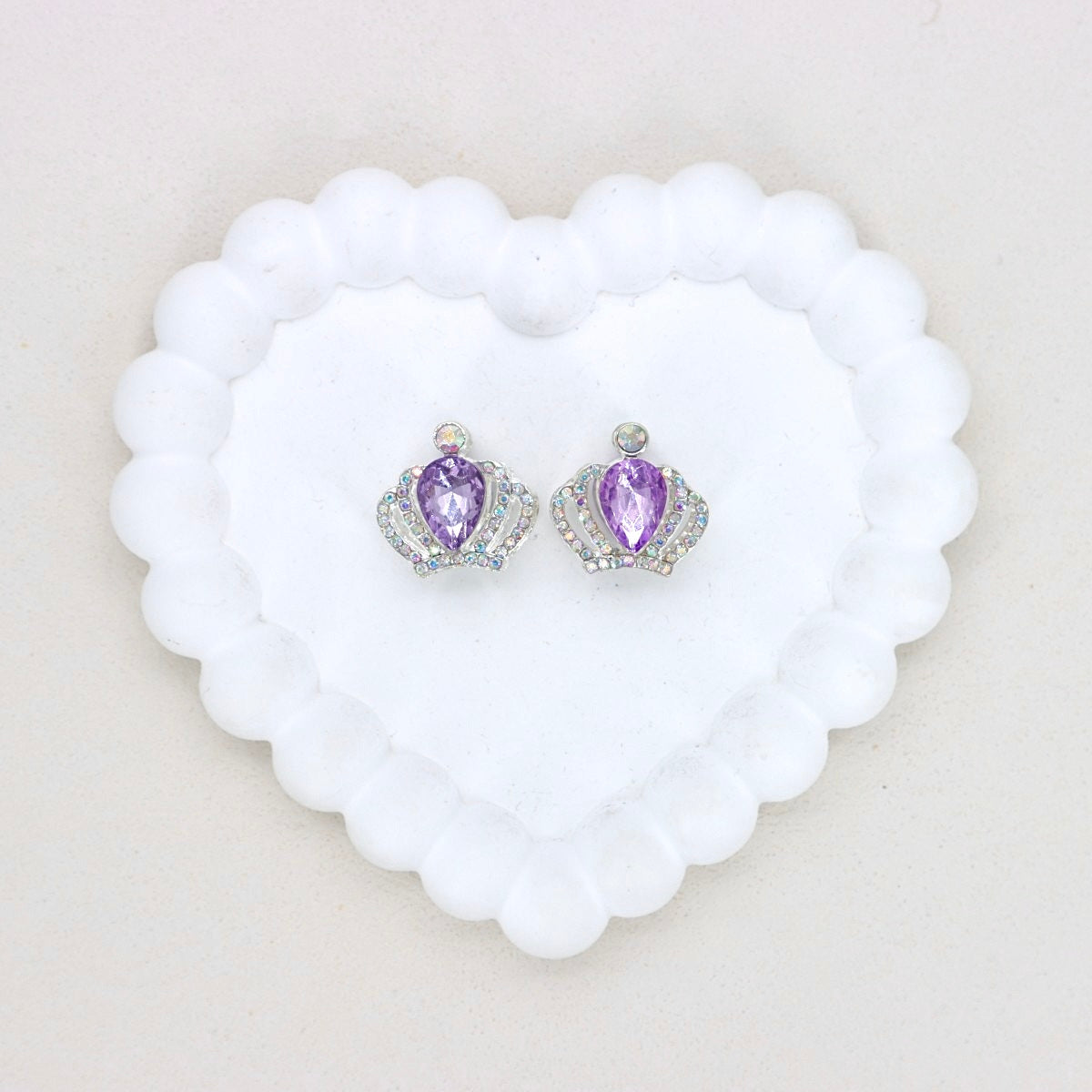 Kimhatter Heavy Duty Double-Sided Crown Alloy Bead with Rhinestones 2pcs/bag