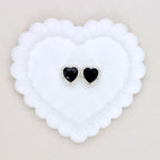 Kimhatter Heart Silver Double-Sided Crystal Alloy Bead with Diamond Ball 2pcs/bag