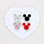 Kimhatter Heavy-Duty Double-Sided Mickey Mouse Mocha Diamond Ball Bead with Straight Hole