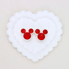 Kimhatter Heavy-Duty Double-Sided Mickey Mouse Mocha Diamond Ball Bead with Straight Hole