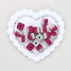 Kimhatter 16mm Square Ombre Gradient Polymer Clay Beads 6pcs/bag