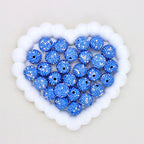 16mm Stardust Diamond Ball Polymer Clay Beads with Straight Hole