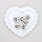 Kimhatter Pearl Heart Diamond Ball Beads with Straight Hole