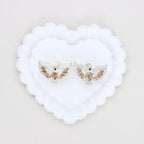 Kimhatter 3D Heart with Large Wings Alloy Bead with Straight Hole
