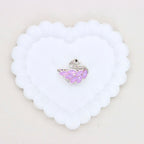 Kimhatter Mocha Crystal 3D Feather Swan Diamond Ball Bead with Straight Hole
