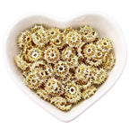 Brass Long-Lasting Plating Micro-Set Zircon Barrel Beads 30pcs/bag