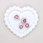 Kimhatter Pearl Heart Diamond Ball Beads with Straight Hole