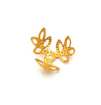Pearl Base Tray Openwork Clover Flower Spacer 15pcs/bag