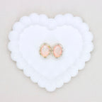 Oval Mocha Double-Sided Crystal Alloy Bead with Diamond Ball