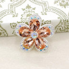 Kimhatter Heavy Duty Crystalline Five-Petal Flower Alloy Bead with Straight Hole