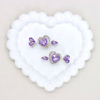 Kimhatter Double-Sided Alloy Crystal Arrow Through Heart Bead with Diamond Ball