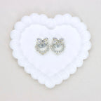 Kimhatter 3D Crystal Bow Alloy Diamond Ball Beads with Straight Hole
