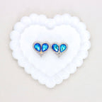 Kimhatter Double-Sided Crystal Heart Alloy Bead with Rhinestone Accents