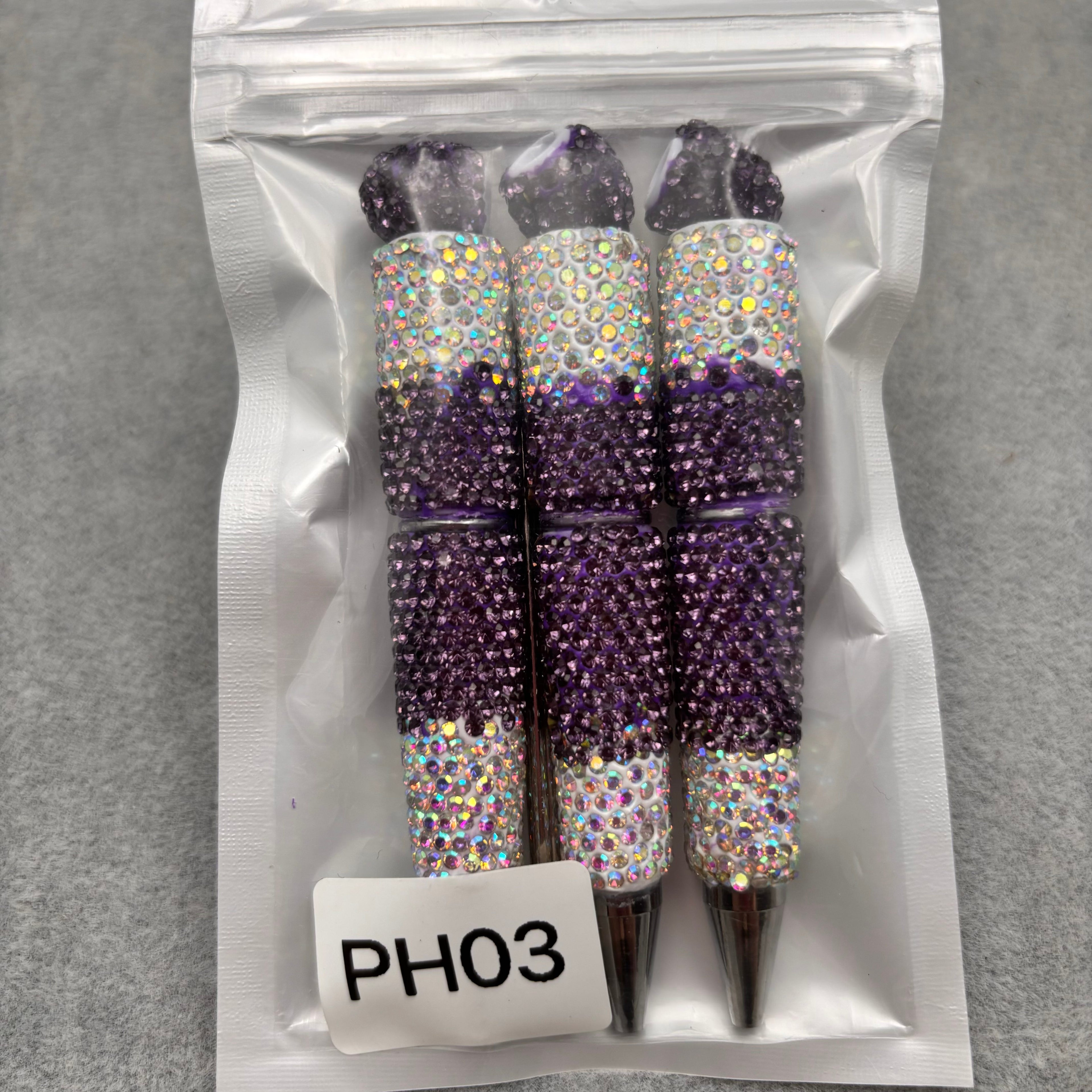 3pcs  Rhinestone Beadable Pens  PH