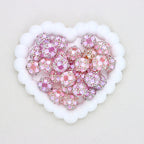 Heavy Duty Rhinestone Acrylic Bubble Beads with Straight Hole