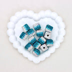 Kimhatter 16mm Square Ombre Gradient Polymer Clay Beads 6pcs/bag