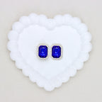 Silver Alloy Openwork Rectangle Double-Sided Crystal Bead