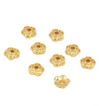14K/18K Gold Plated Pearl Bead Caps & Flower Spacers 100pcs/bag