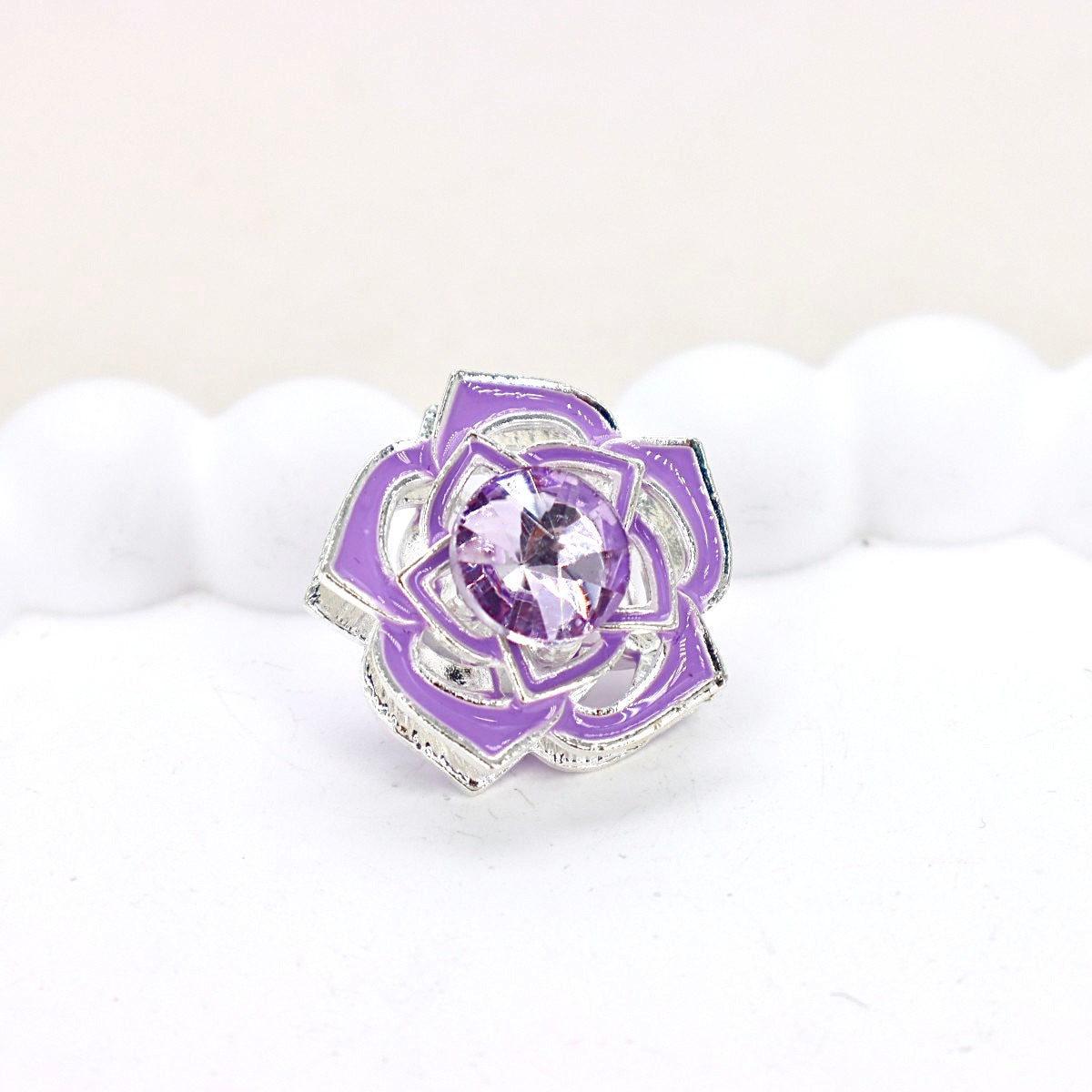 Kimhatter Heavy Duty Double-Sided Alloy Rose Flower Diamond Ball Bead