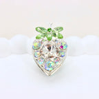 Vintage Crystal Strawberry Diamond Ball Bead with Straight Hole