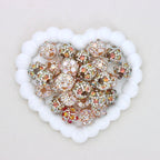 Heavy Duty Rhinestone Acrylic Bubble Beads with Straight Hole