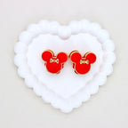 Kimhatter Double-Sided 3D Mickey Mouse Alloy Bead with Champagne Diamond Ball