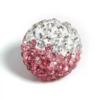 Kimhatter ombre Color Design Polymer Clay Rhinestone Beads, Round, 16.5mm, Hole: 1.8mm