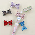 Kimhatter 3D Mocha Bow Double-Sided Crystal Glass Alloy Bead 2pcs/bag