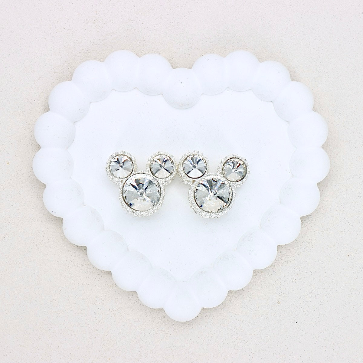 Kimhatter Heavy-Duty Double-Sided Mickey Mouse Mocha Diamond Ball Bead with Straight Hole
