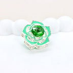 Kimhatter Heavy Duty Double-Sided Alloy Rose Flower Diamond Ball Bead