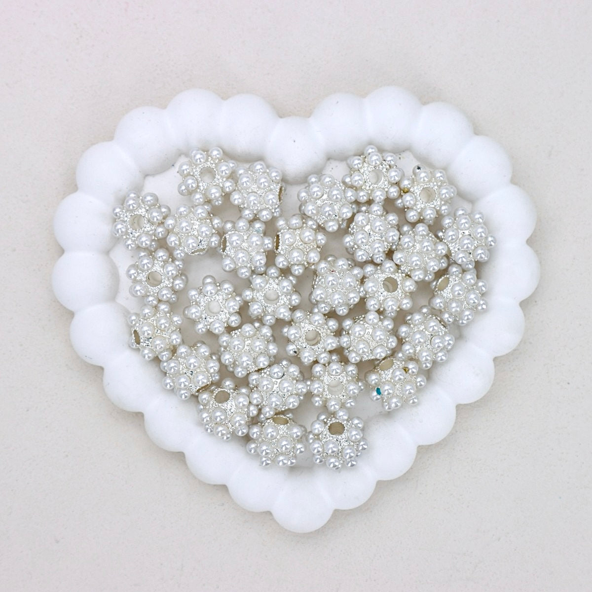 18mm Alloy Colored Pearl Ball Beads with Straight Hole