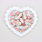 Classic Bubble Beads Heart Western-Style Polymer Clay Diamond Ball Bead