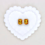 Silver Alloy Openwork Rectangle Double-Sided Crystal Bead