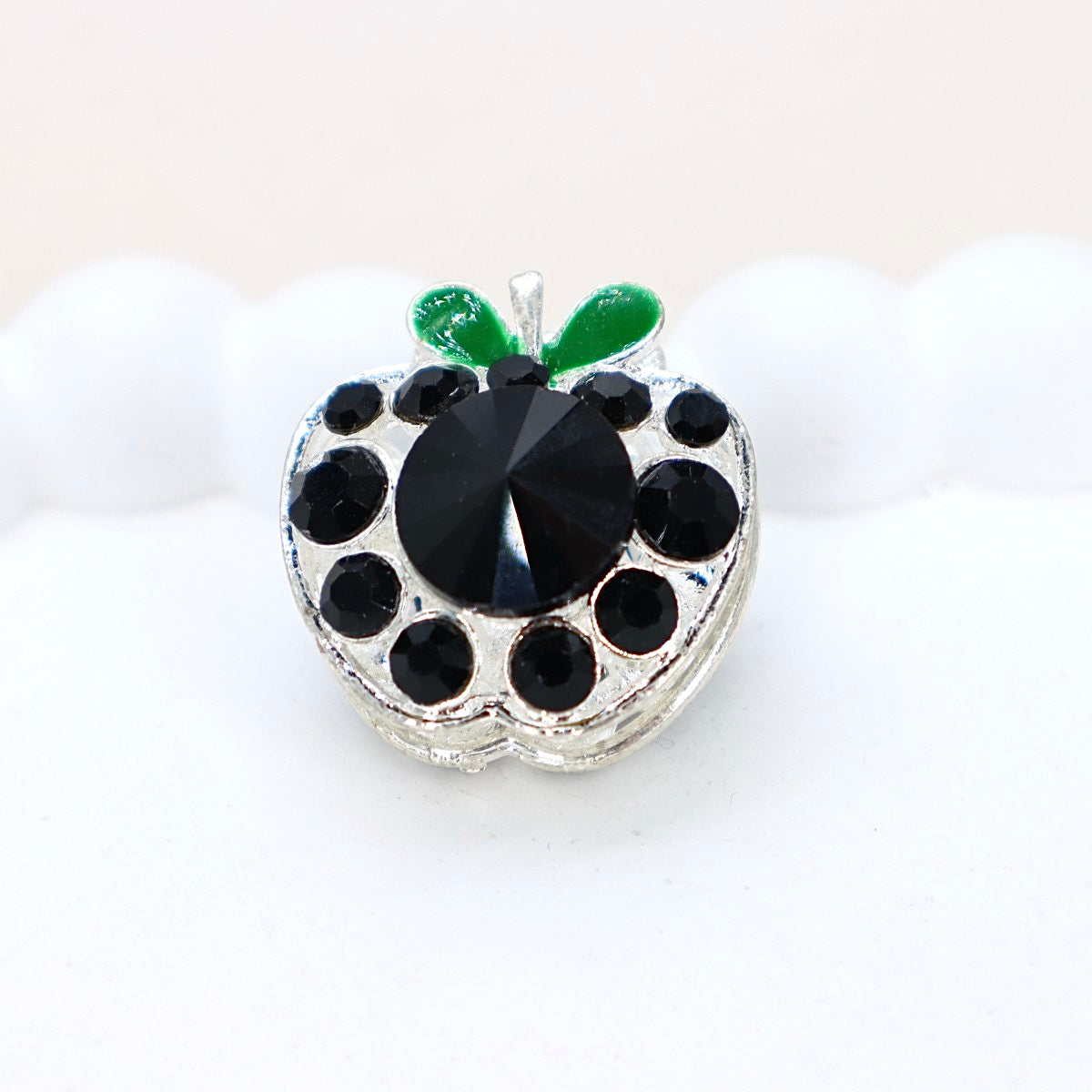 Kimhatter Vintage Crystal Apple Diamond Ball Bead with Straight Hole