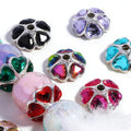 Alloy Rhinestone Flower Spacer Beads in Colors 20pcs/bag